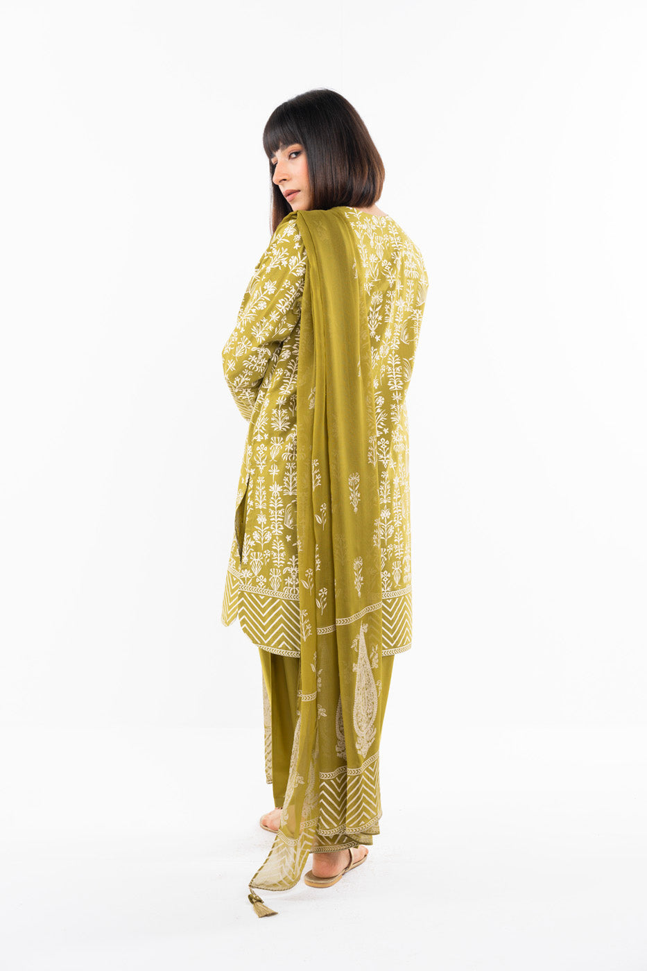 3 Pc Printed Cambric Outfit