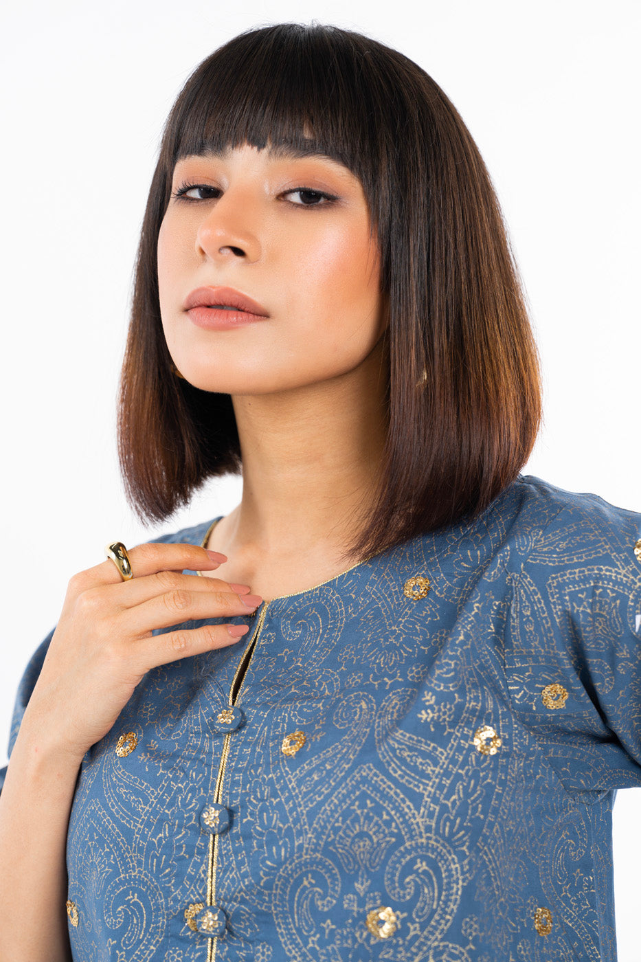 2 Pc Embroidered Cambric Outfit