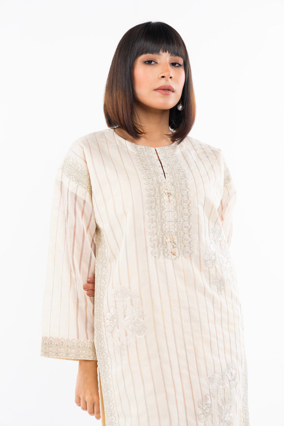 2 Pc Embroiderd Lurex Zari Outfit