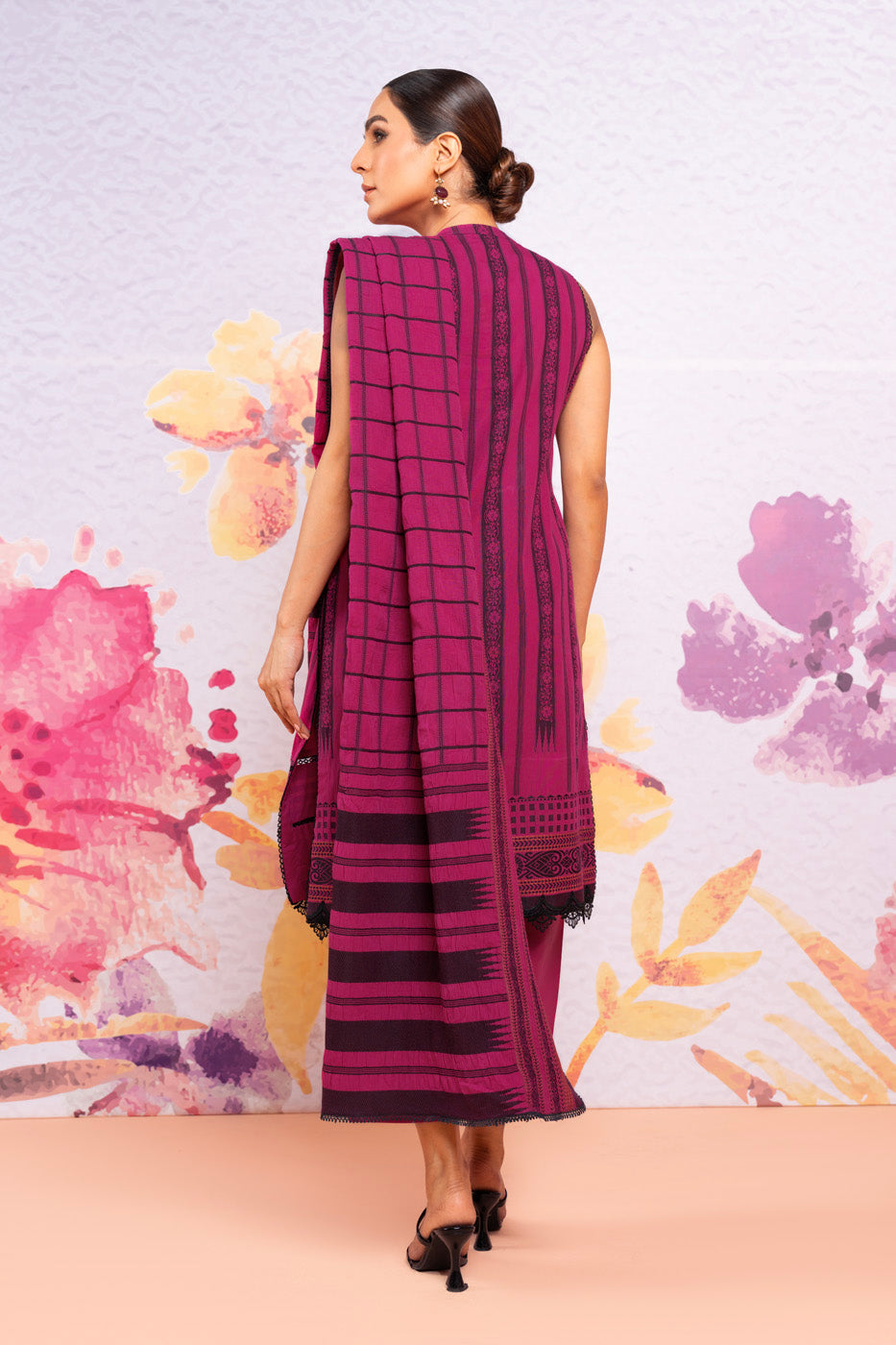 3 Pc Jacquard Suit With Jacquard Dupatta
