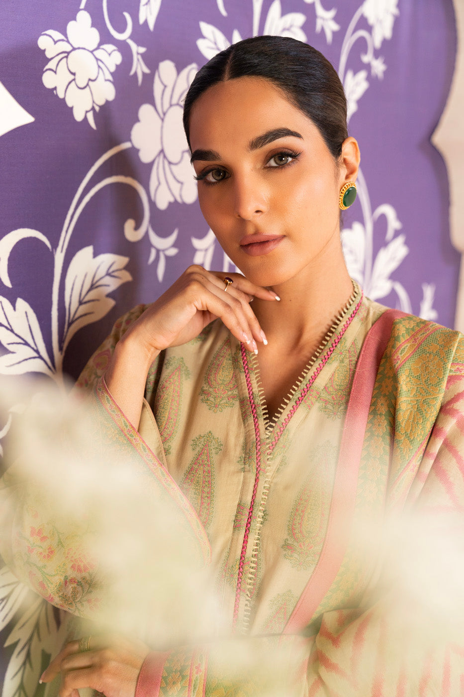 3 Pc Jacquard Suit With Jacquard Dupatta