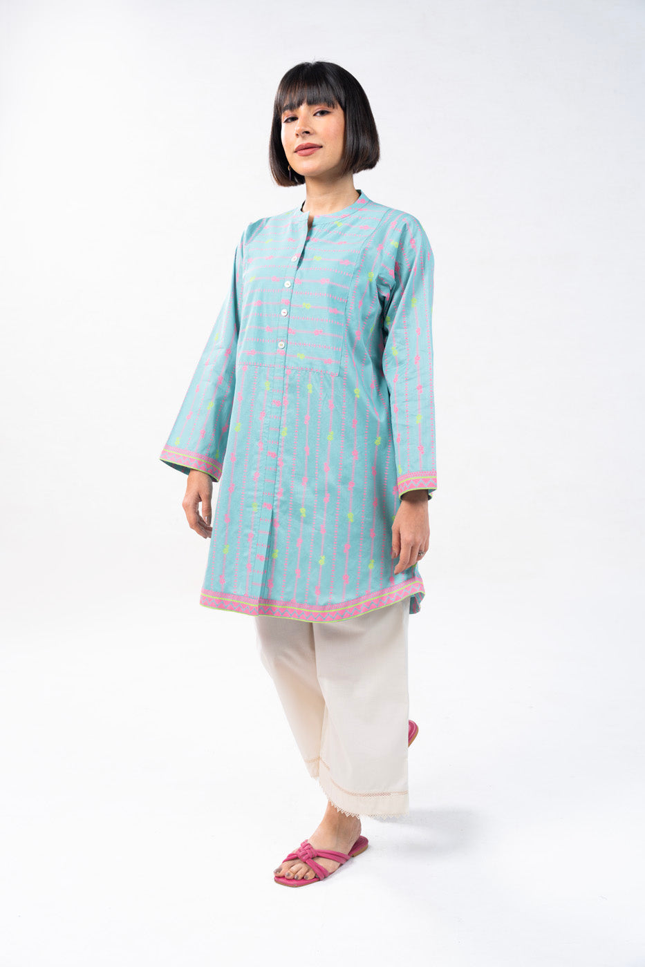 Printed Jacquard Kurti