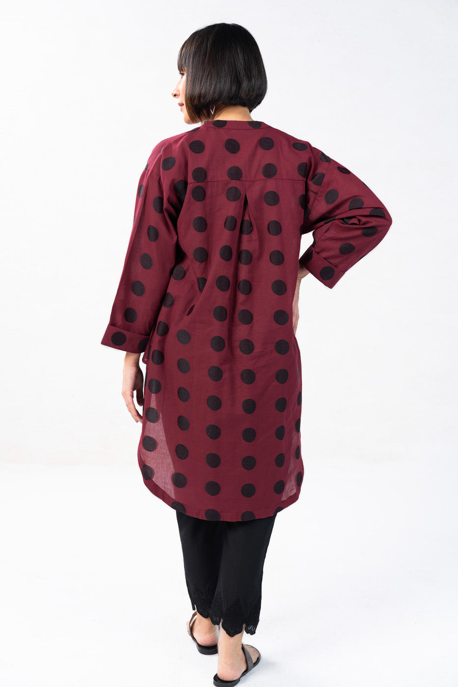 Dyed Jacquard Kurti