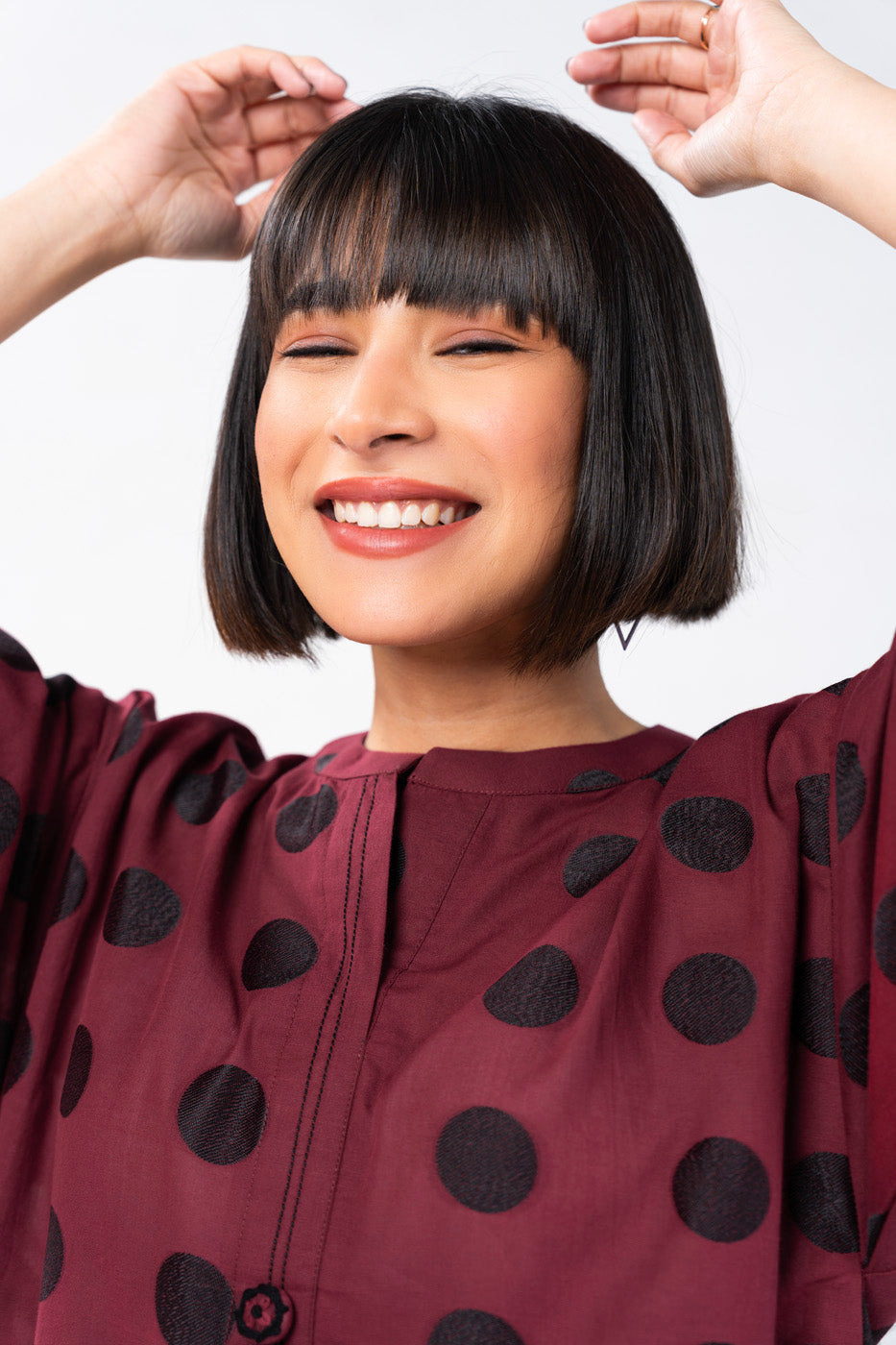 Dyed Jacquard Kurti