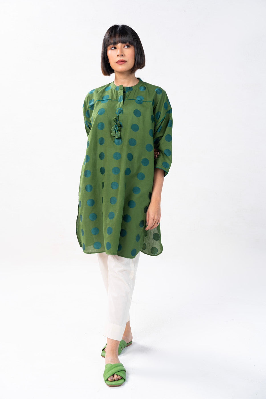Printed Jacquard Kurti