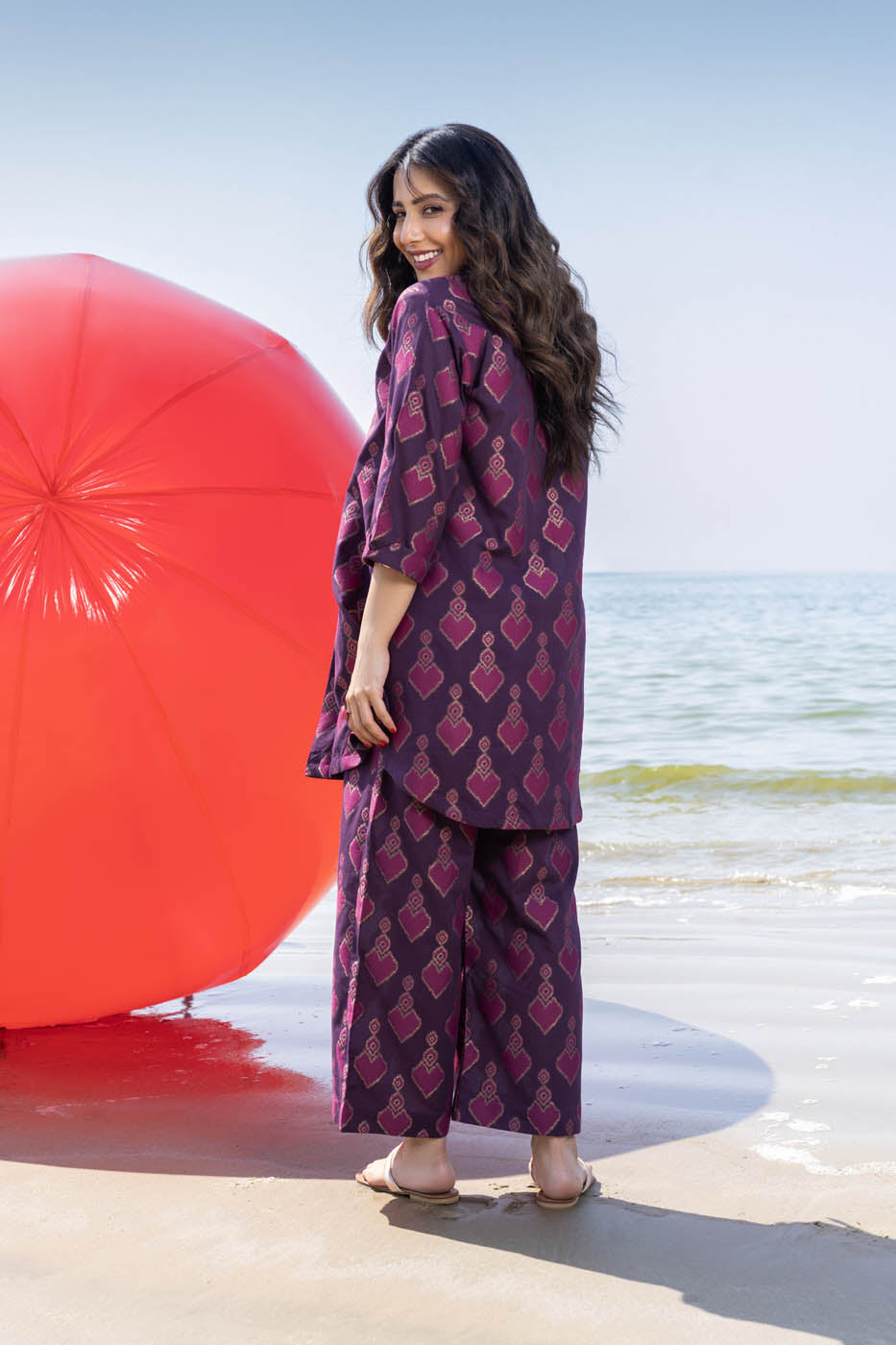 2 Pc Printed Jacquard Outfit