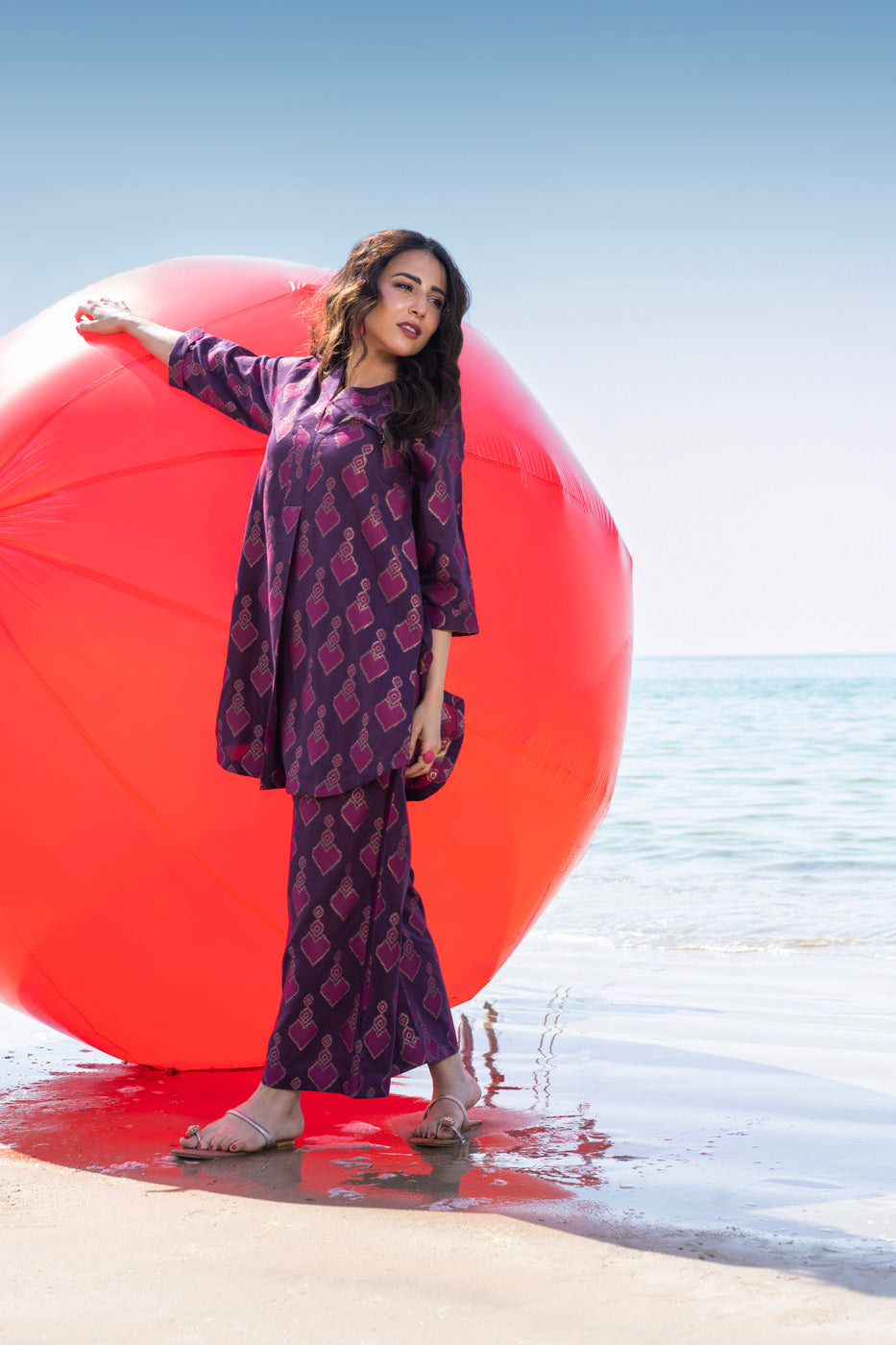2 Pc Printed Jacquard Outfit