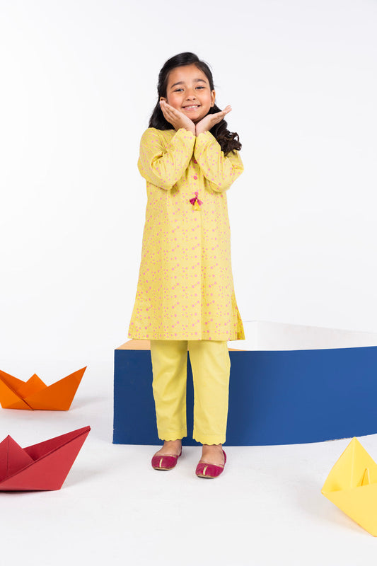 2 PC Printed Cambric Outfit