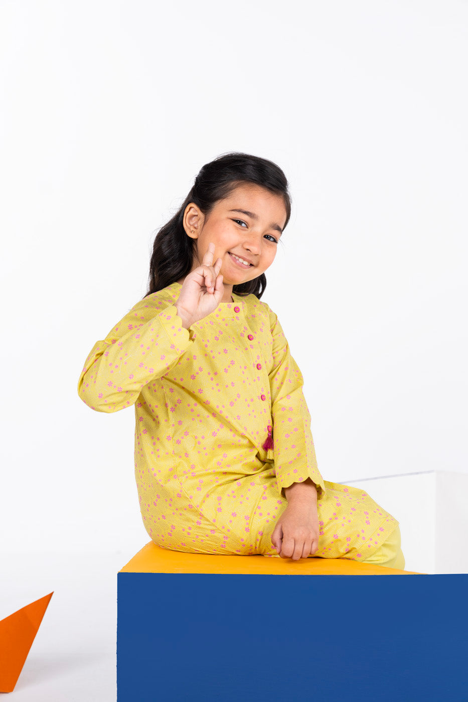 2 PC Printed Cambric Outfit