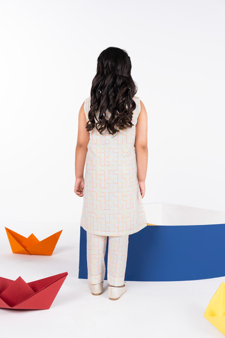2 PC Printed Slub Outfit