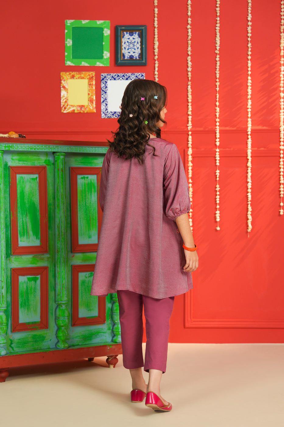 Dyed Embroidered Chambray Shirt