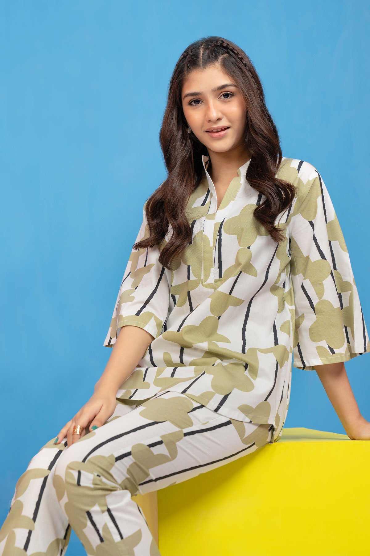 2 Pc Printed Cambric Outfit