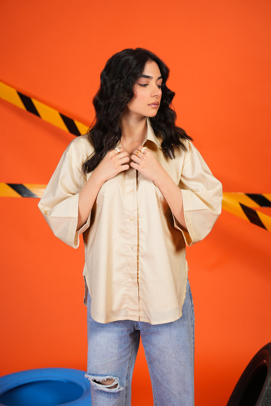 Dyed Polyester Shirt