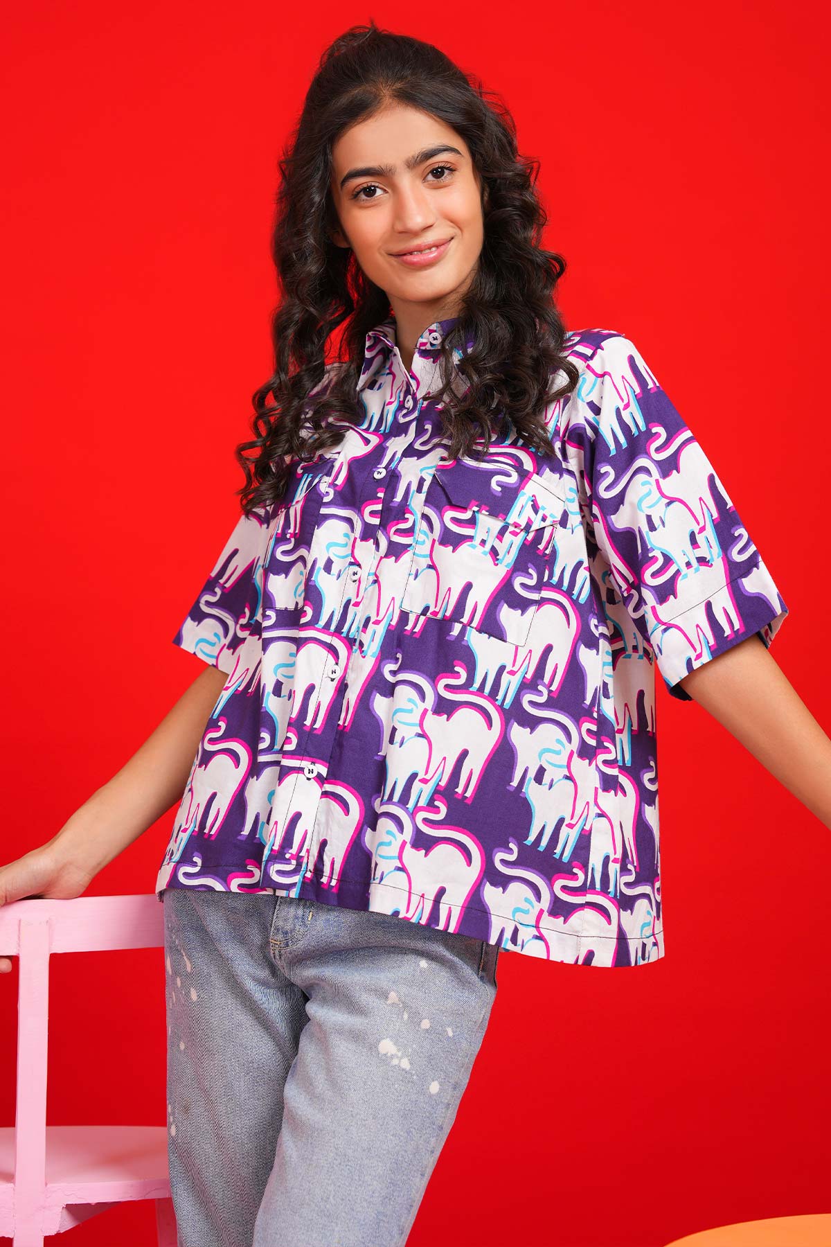 Printed Cambric Shirt