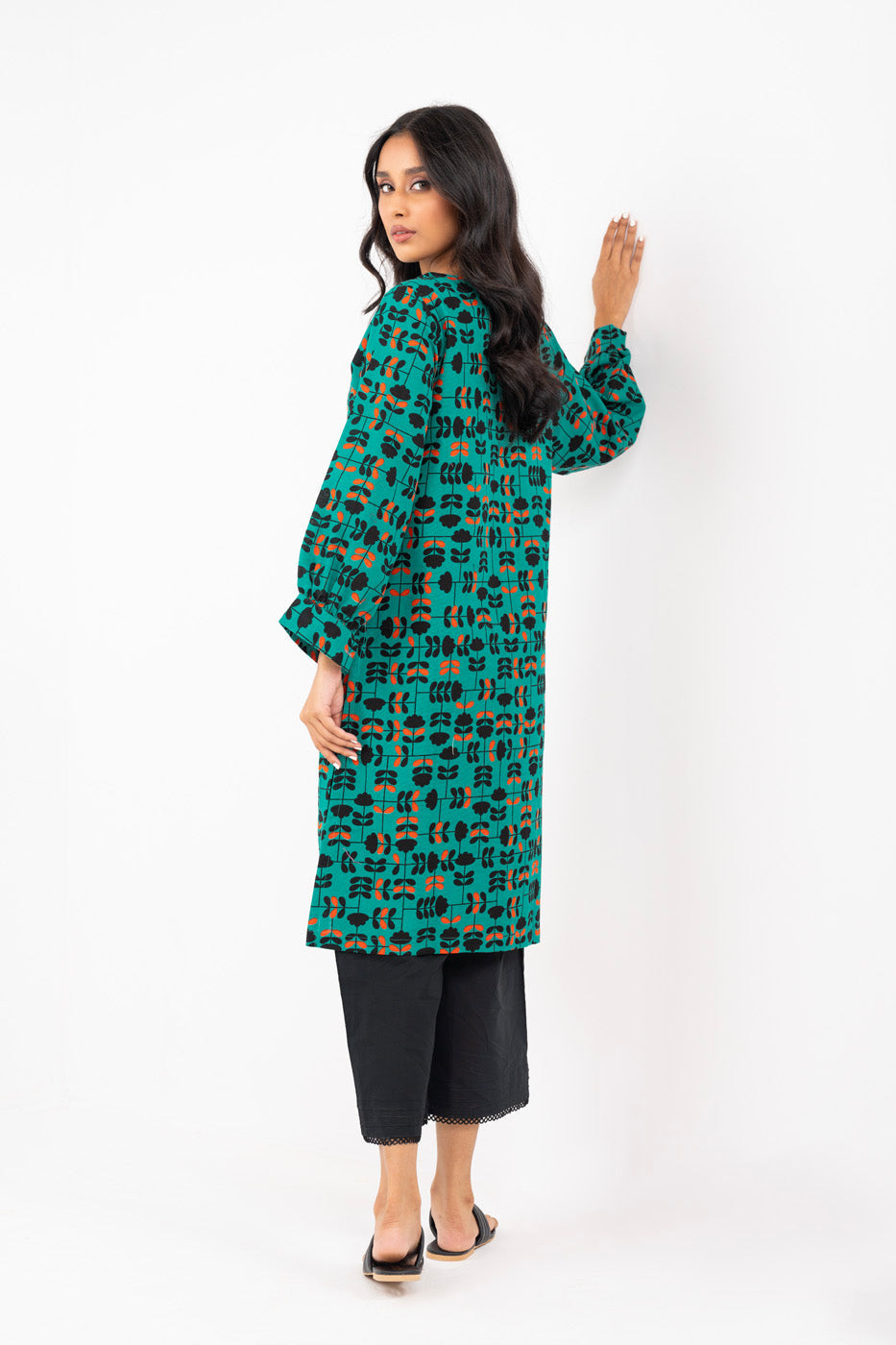 Printed Khaddar Shirt