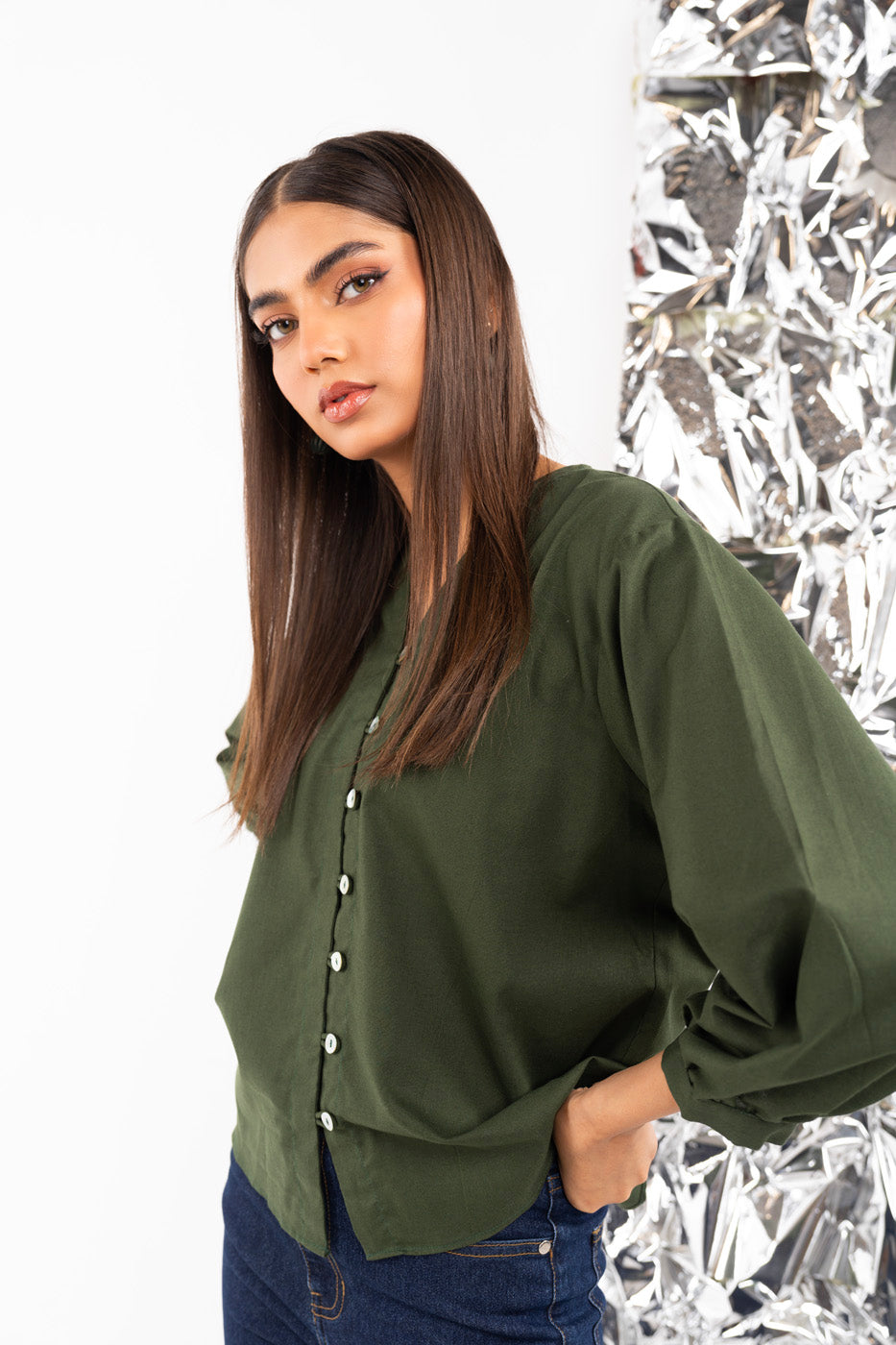 Dyed Khaddar Shirt