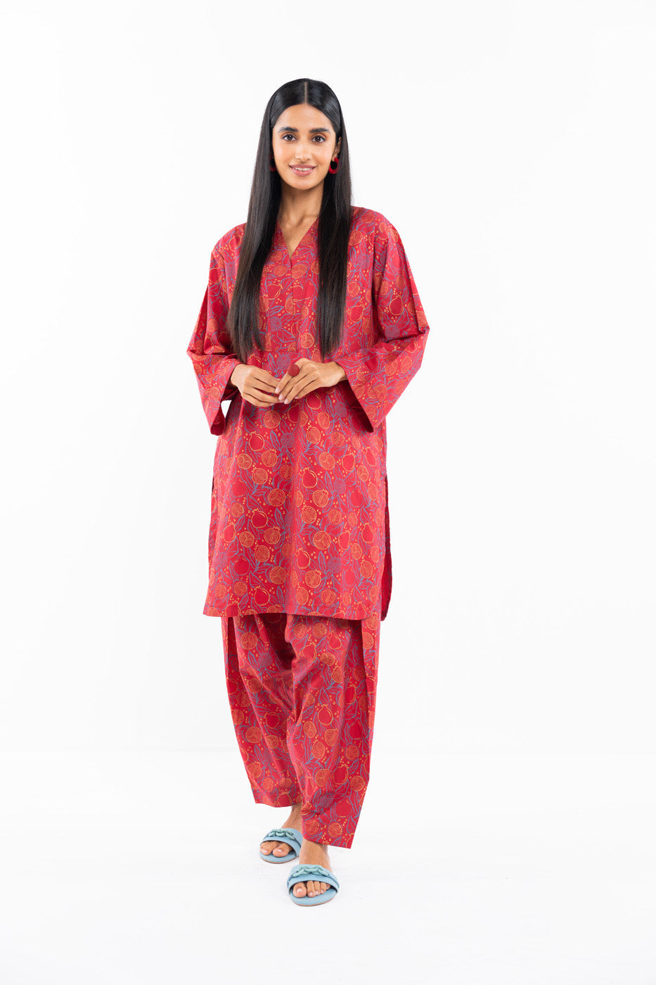 2 PC Printed Cambric Outfit