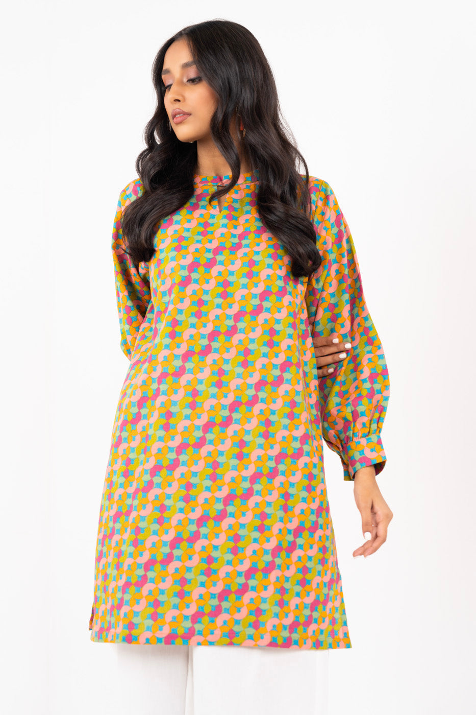 Printed Khaddar Shirt