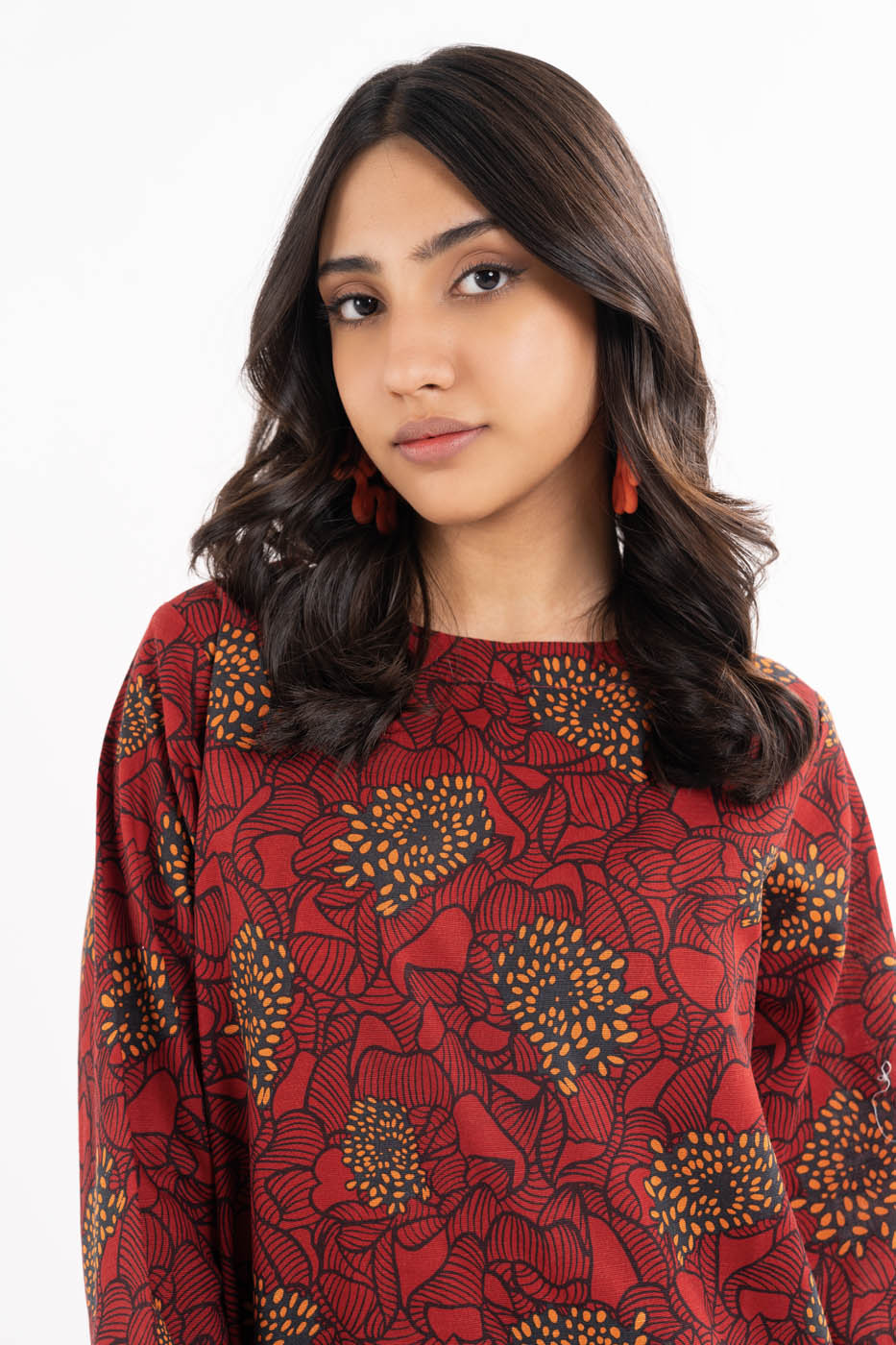 Printed Khaddar Shirt