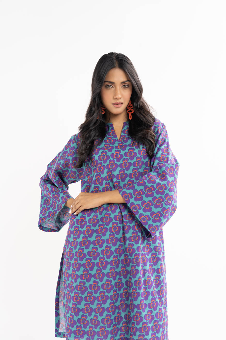 Printed Khaddar Shirt