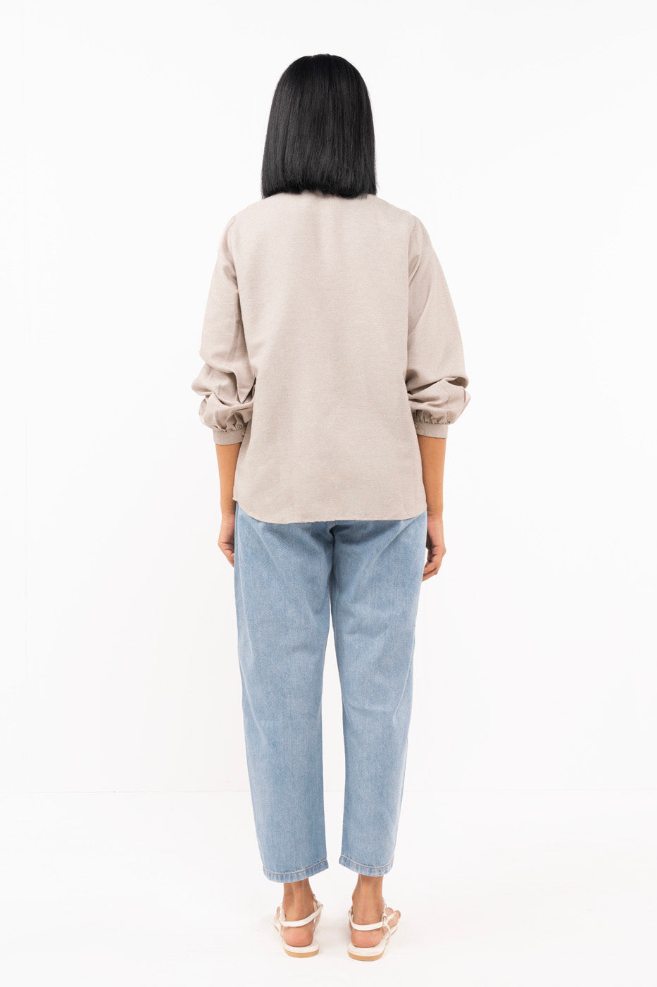 Dyed Embroidered Yarn Dyed Shirt