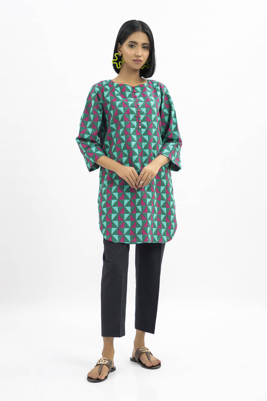 Printed Khaddar Shirt