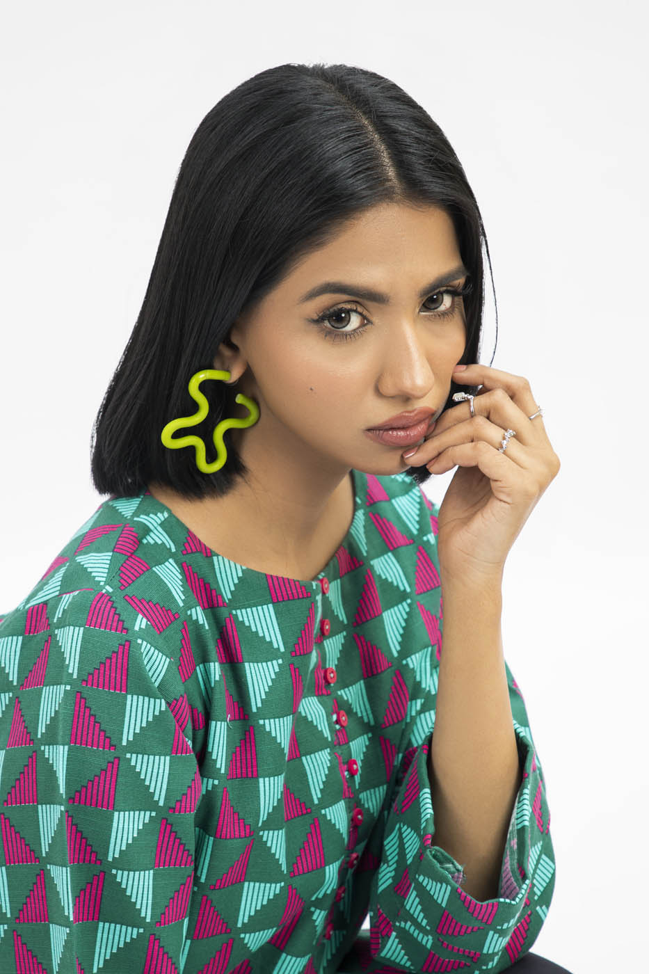 Printed Khaddar Shirt