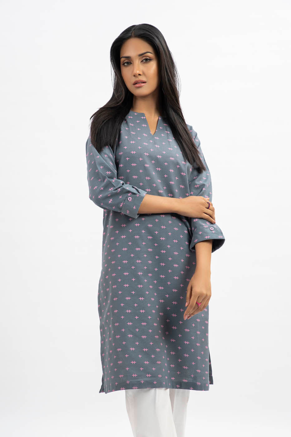 Printed Khaddar Shirt