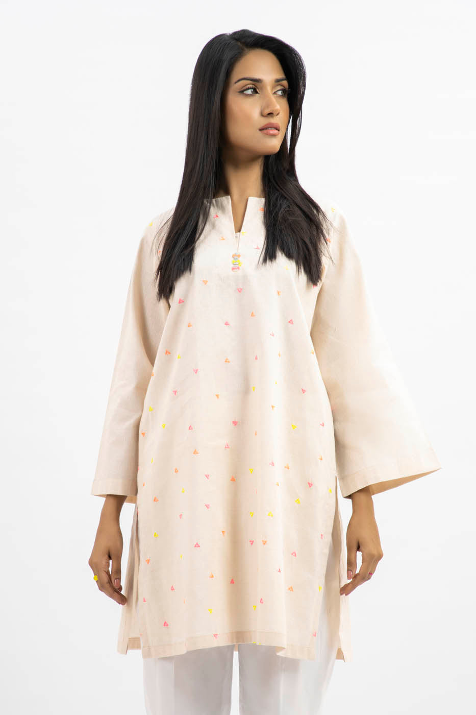 Dyed Embroidered Jacquard Shirt