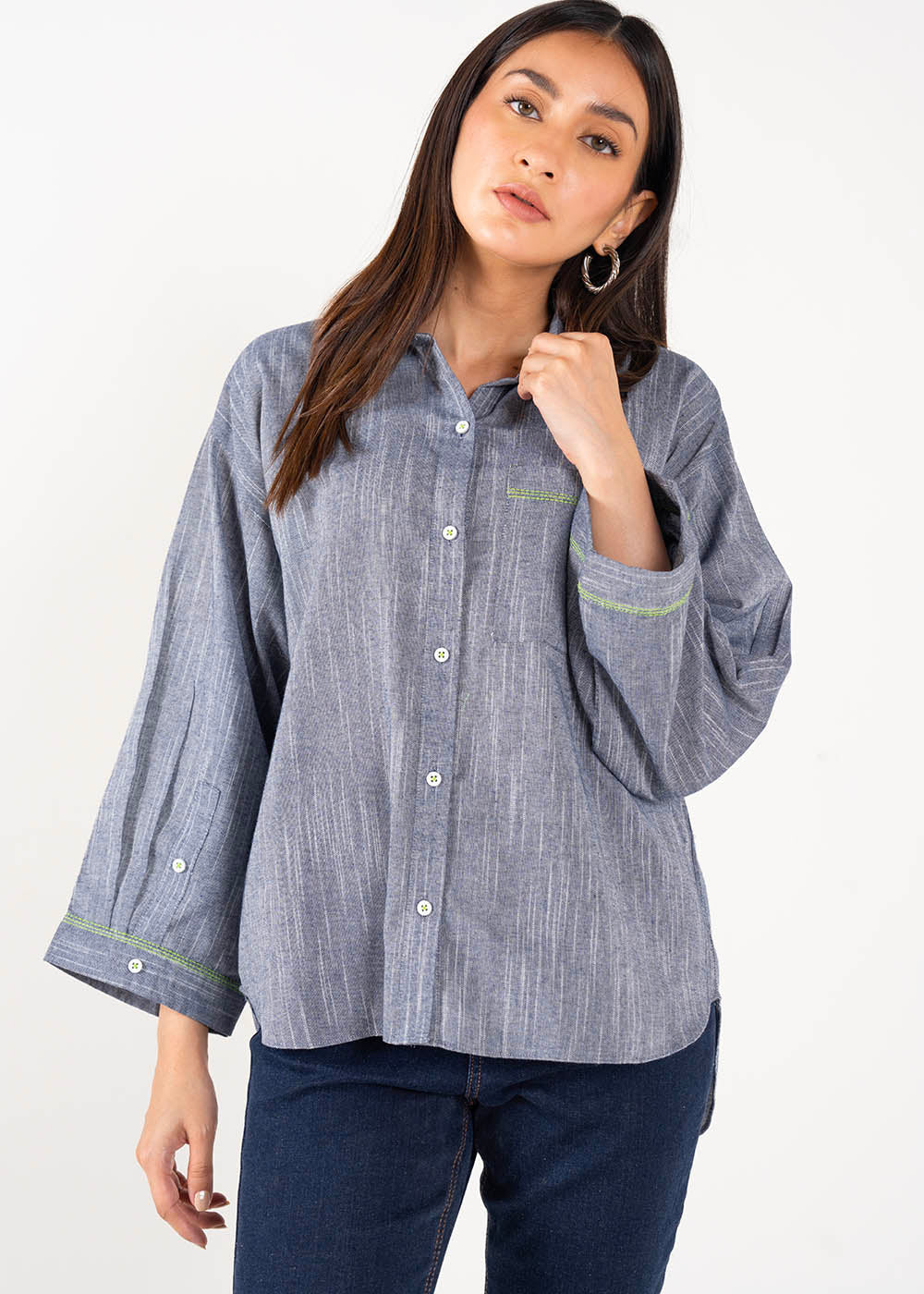 Dyed Yarn Shirt