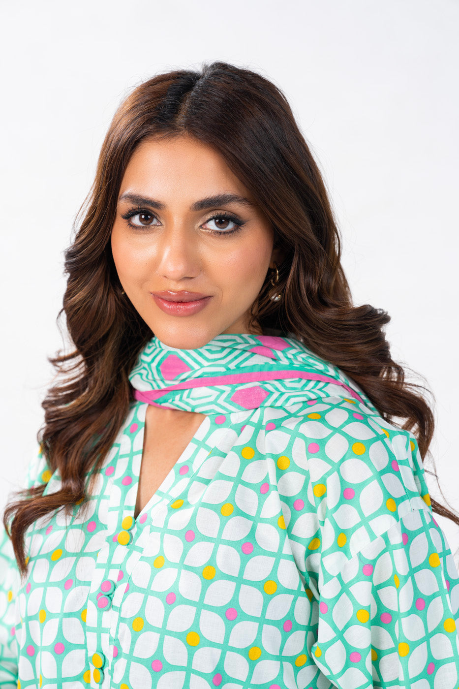 3 PC Printed Cambric Outfit