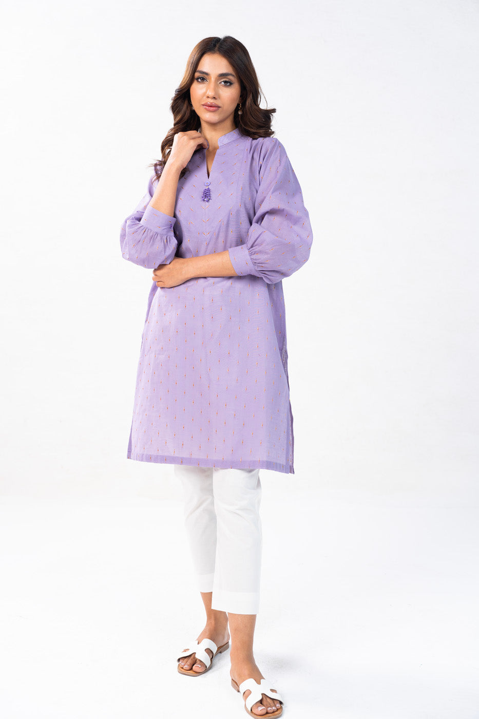 Dyed Jacquard Kurti