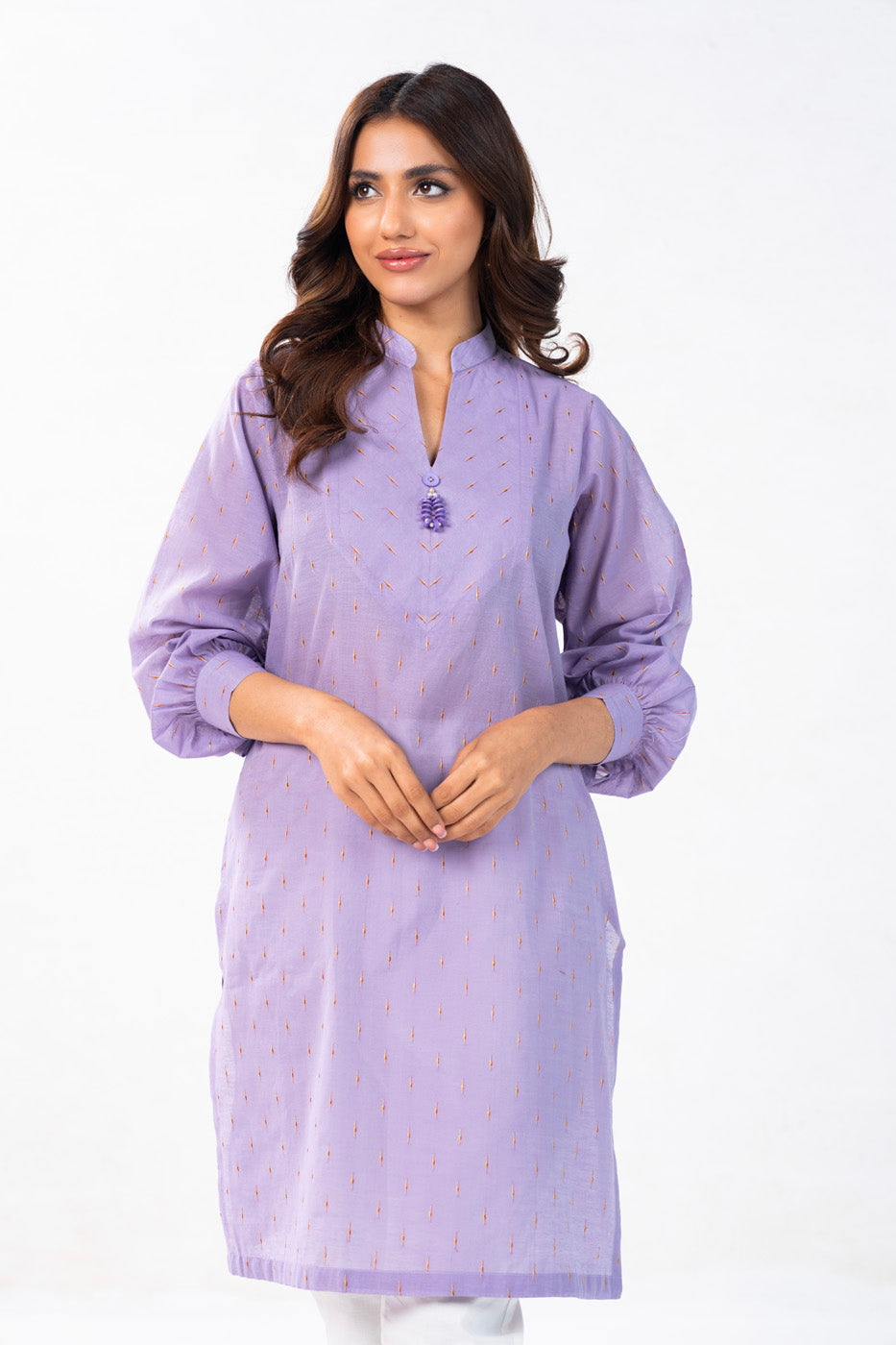 Dyed Jacquard Kurti