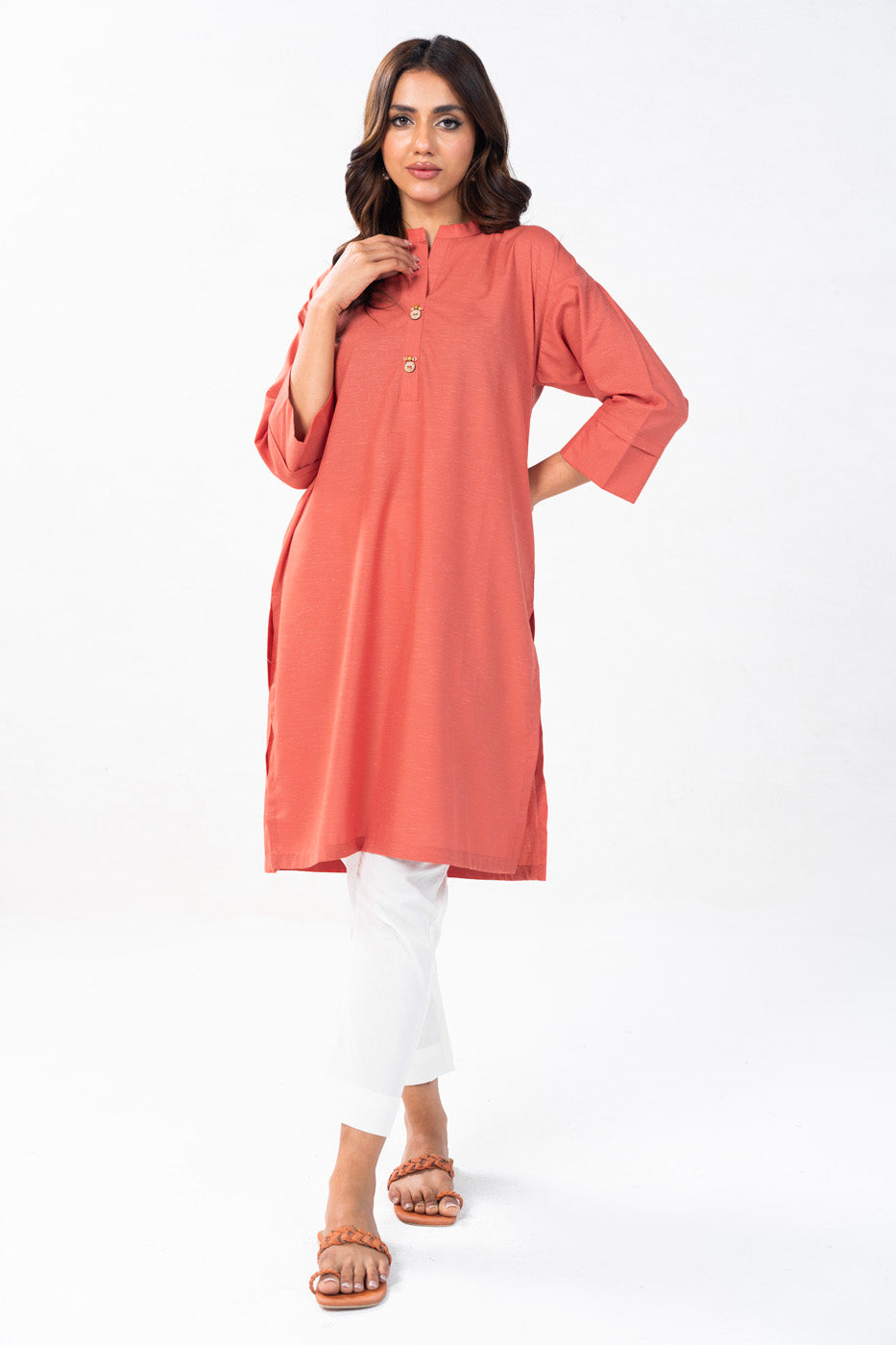 Dyed Poly Viscose Kurti