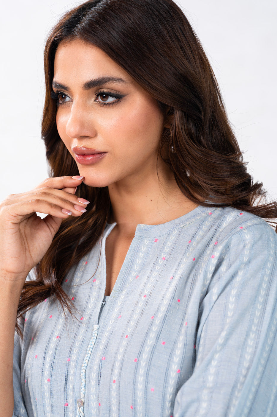 Yarn Dyed Embroidered Kurti