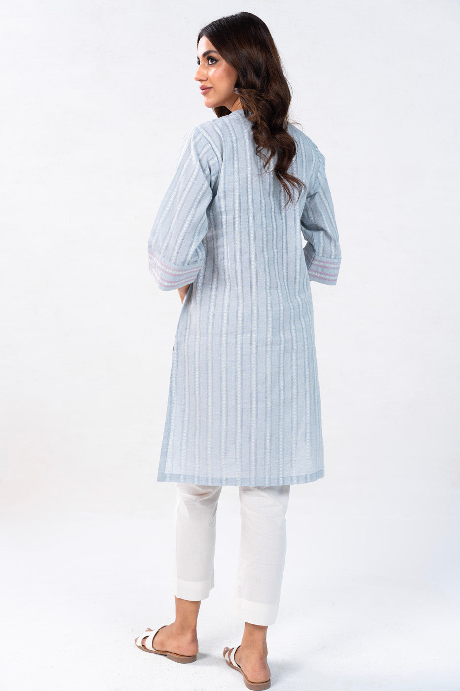 Yarn Dyed Embroidered Kurti
