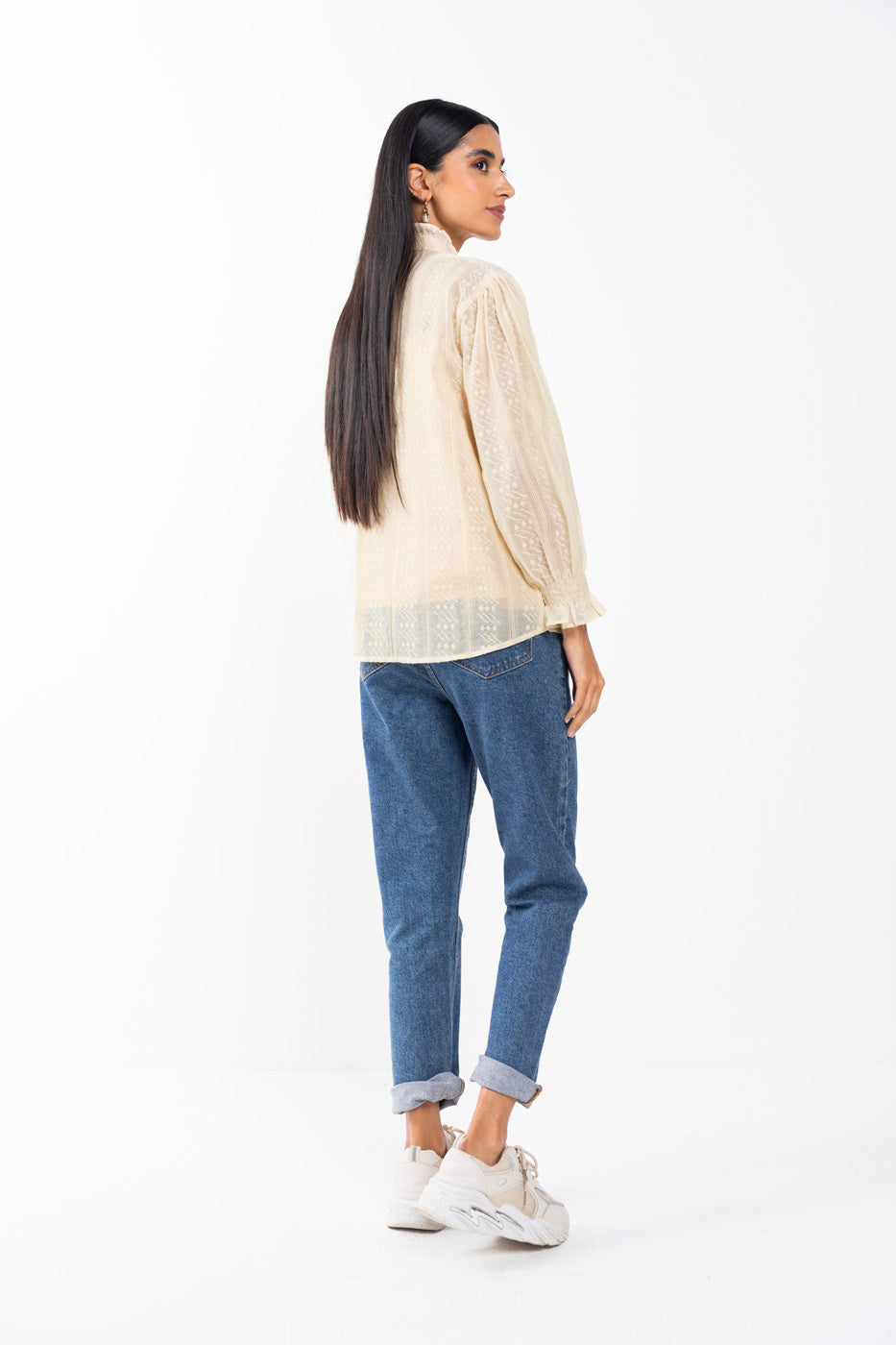 Dyed Embroidered Cotton Shirt