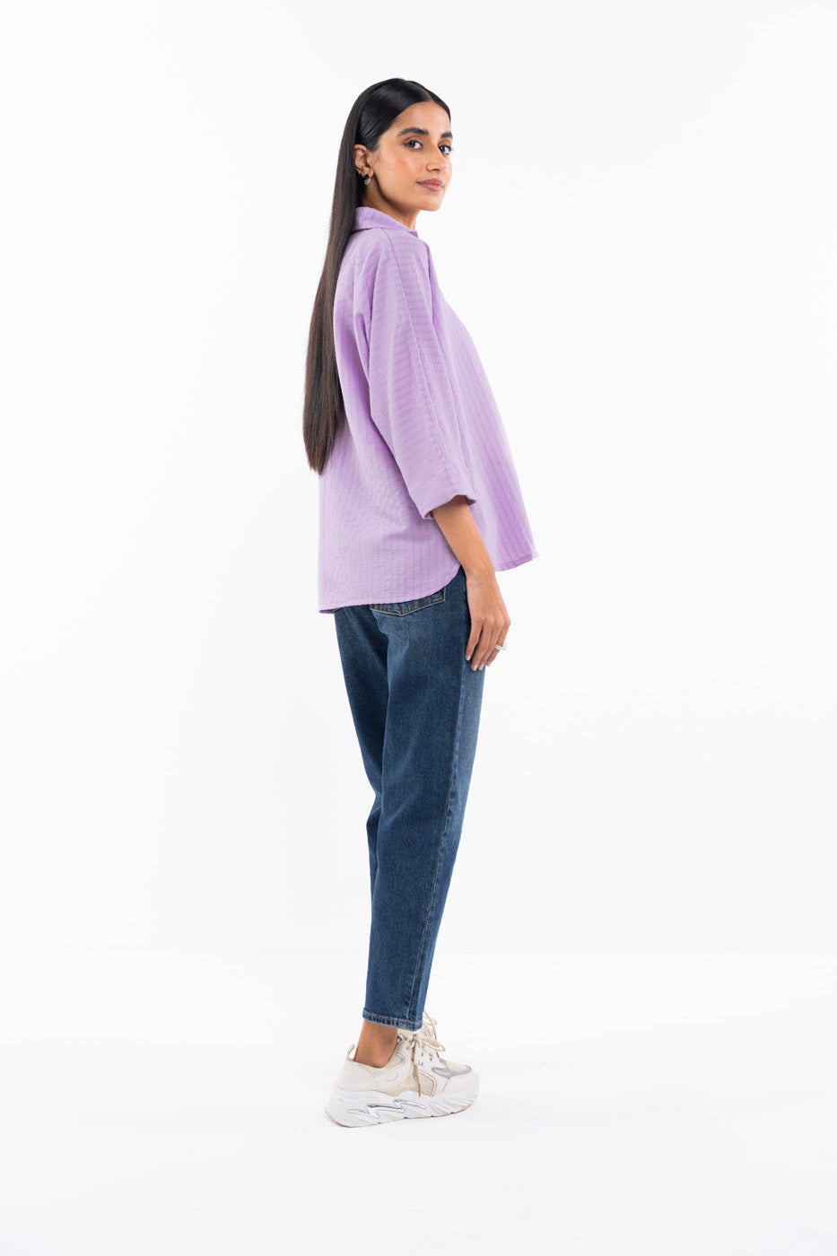 Dyed Crinkle Chiffon Shirt