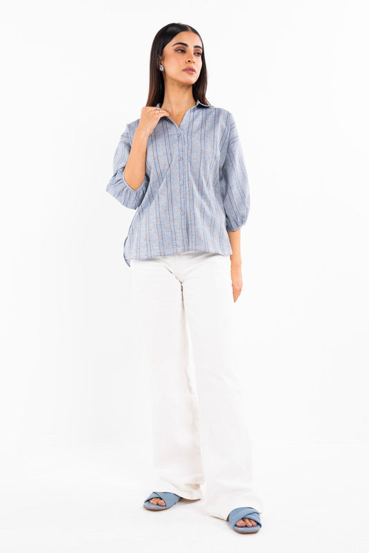 Yarn Dyed Embroidered Shirt