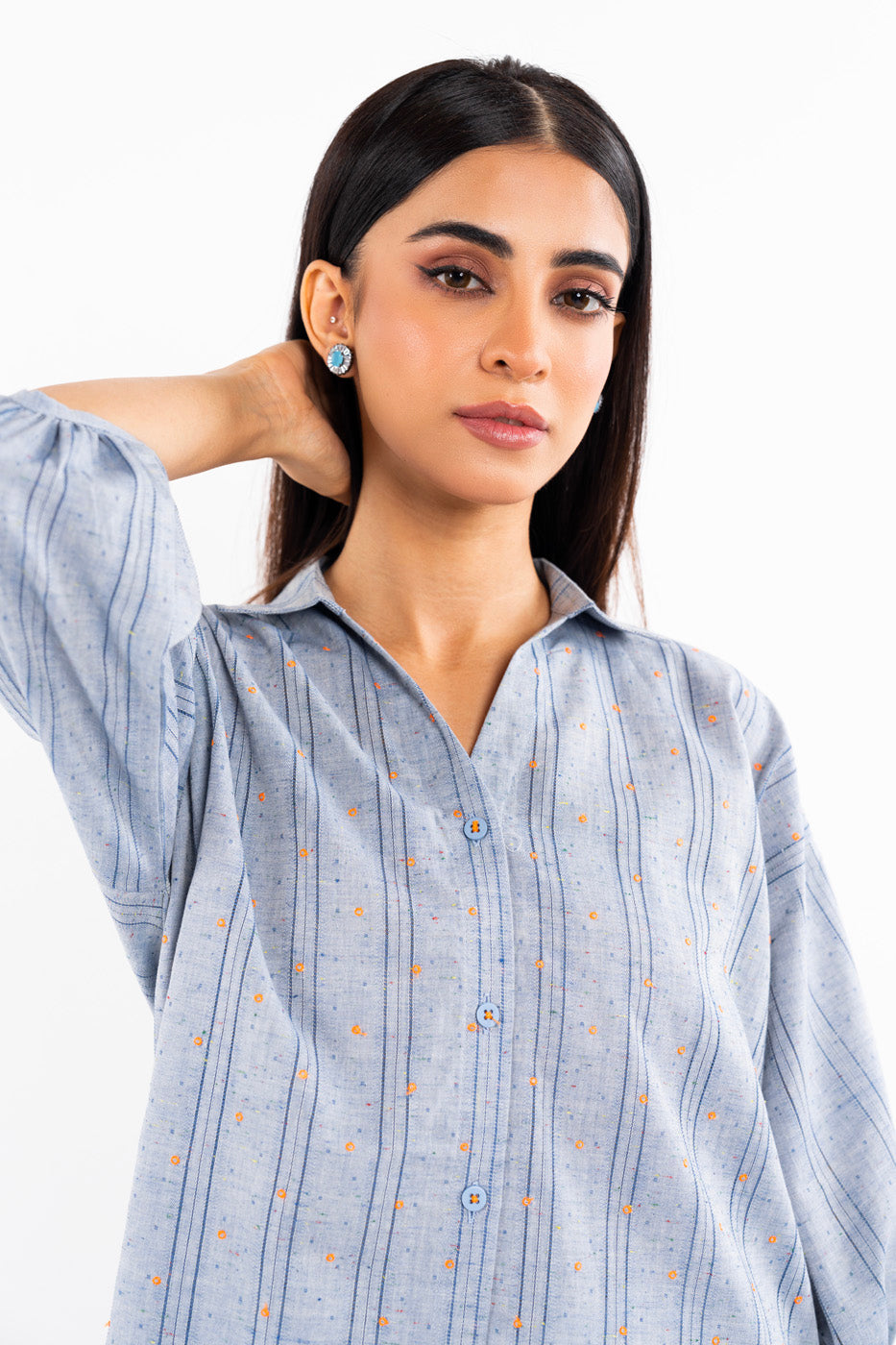 Yarn Dyed Embroidered Shirt
