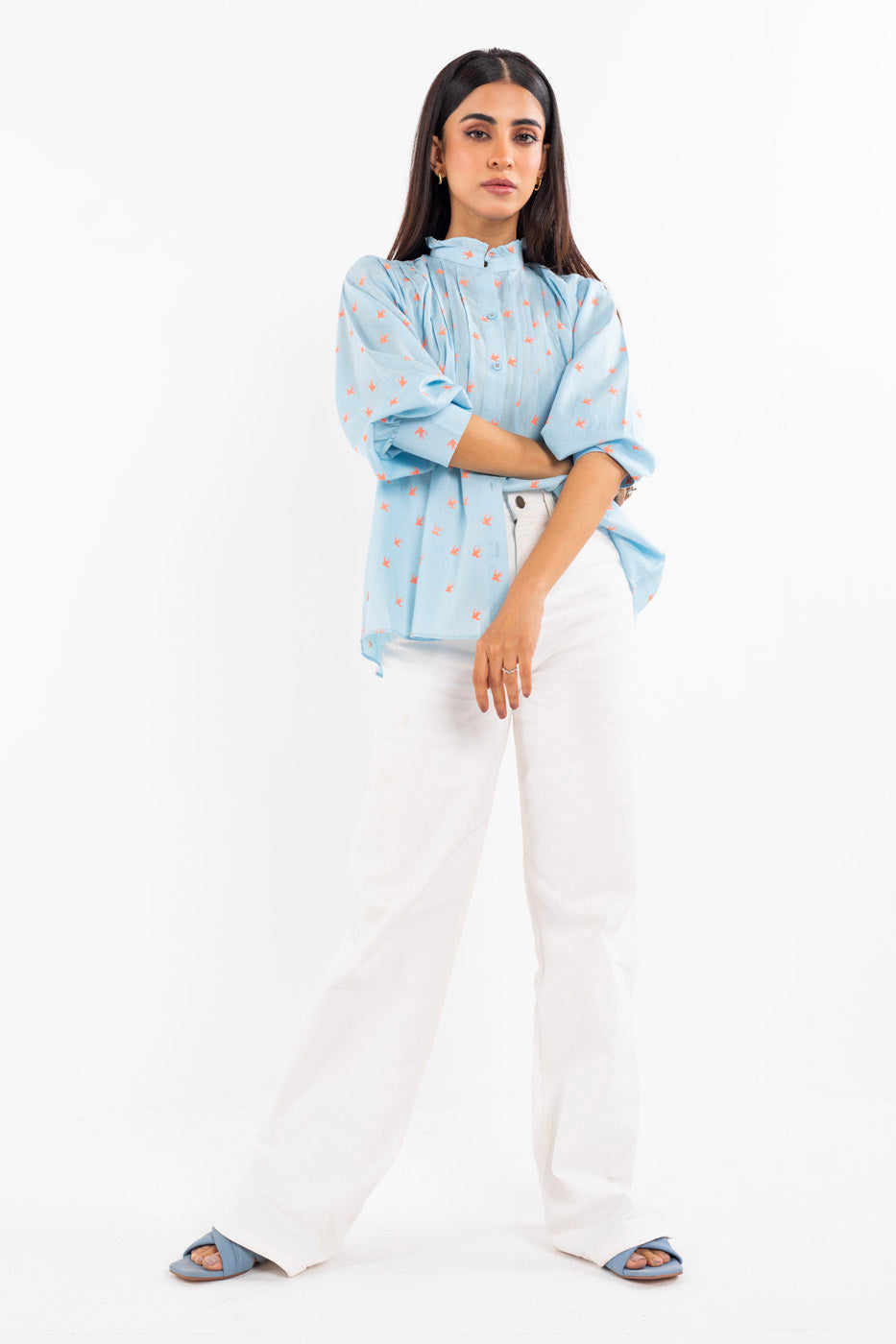 Printed Cotton Linen Shirt