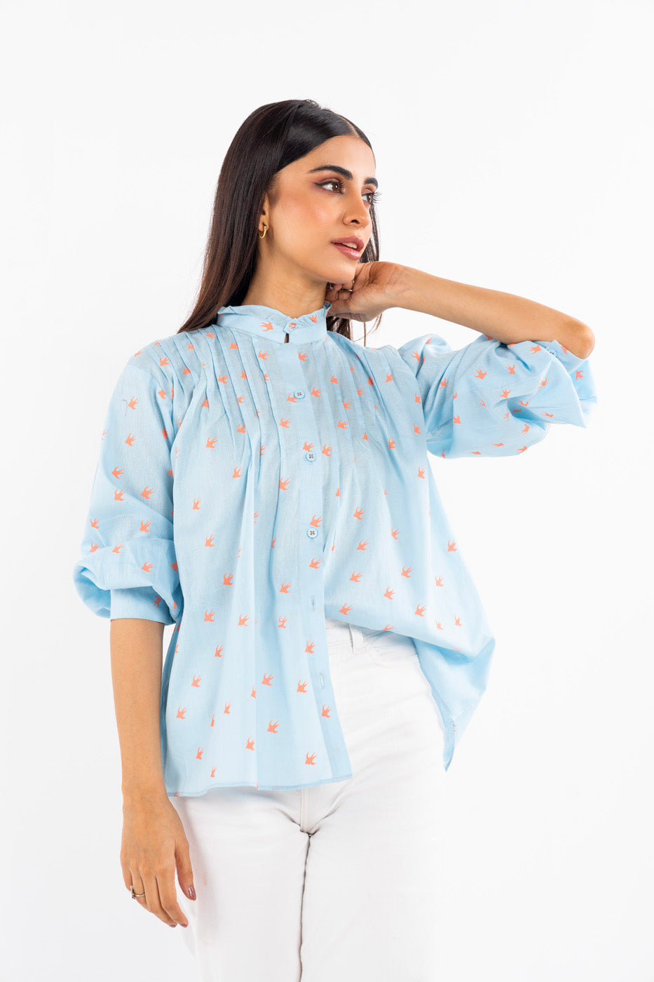 Printed Cotton Linen Shirt