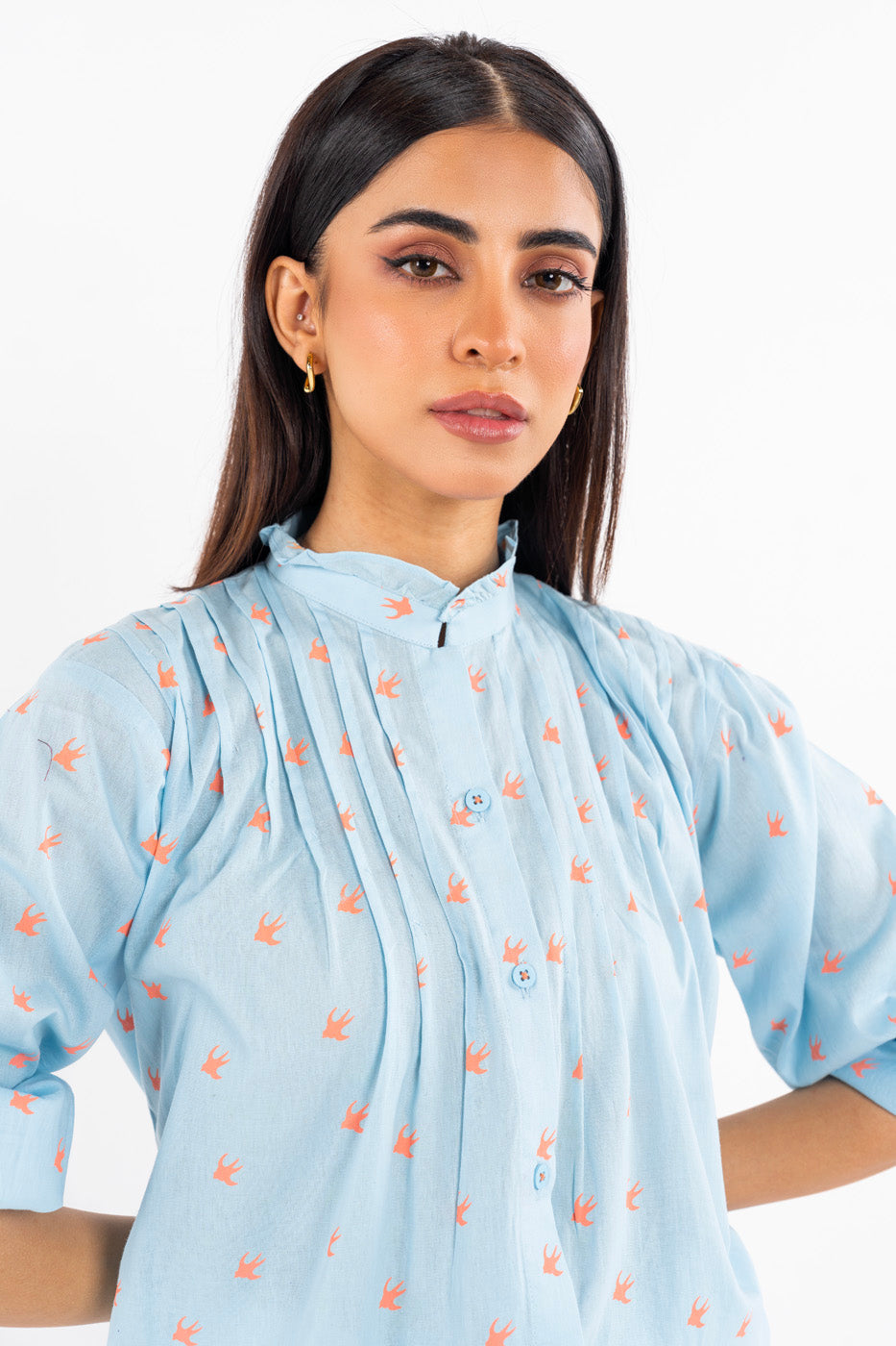 Printed Cotton Linen Shirt