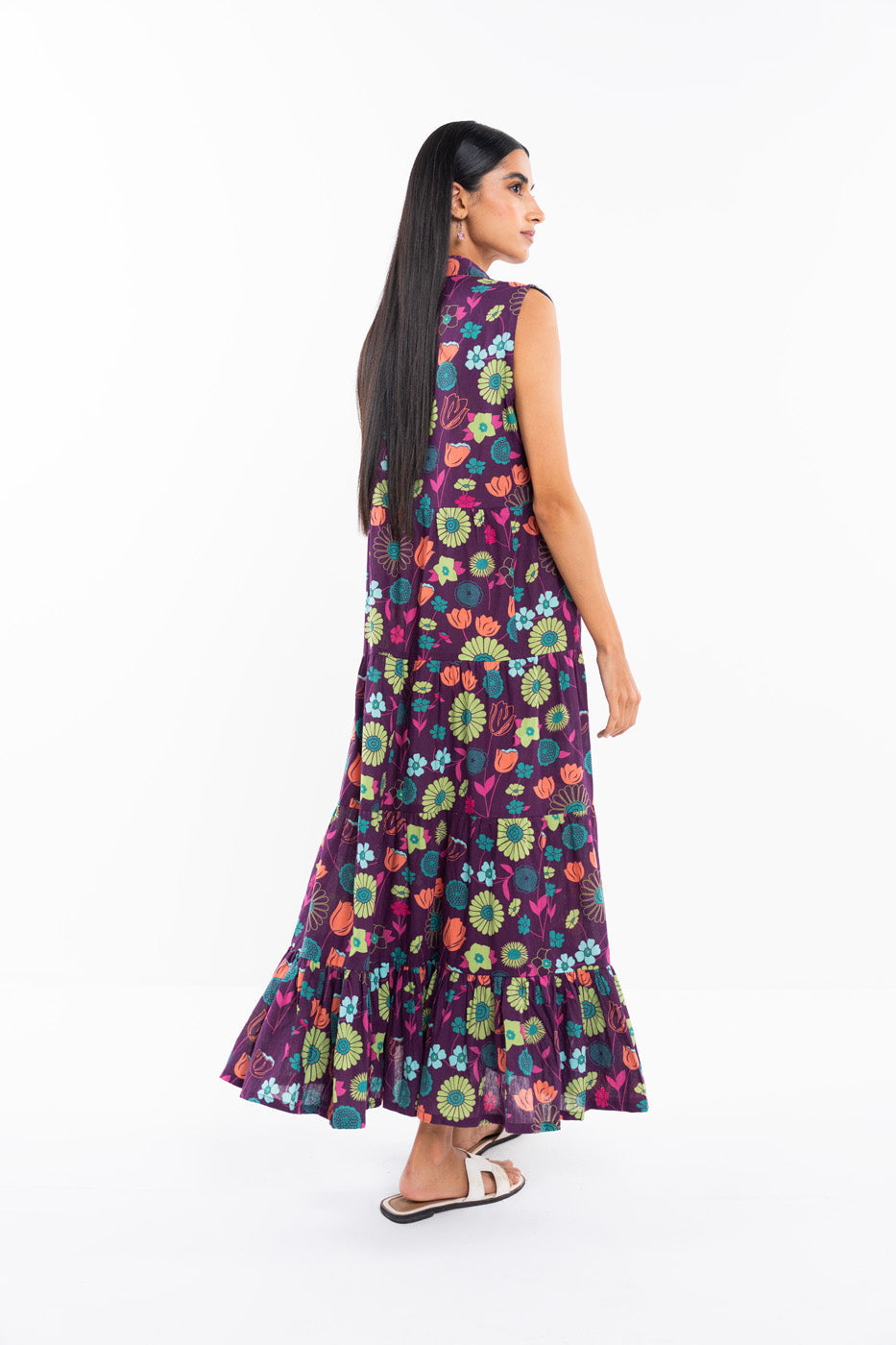Printed Cotton Linen Dress