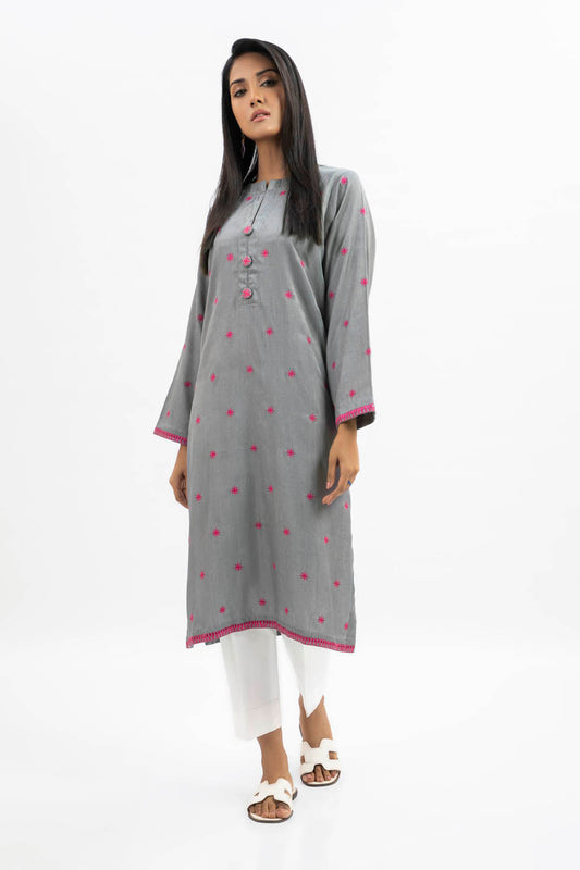 Embroidered Yarn Dyed Kurti