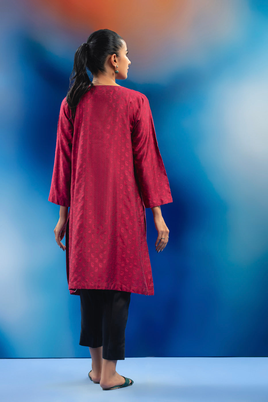 Dyed Dobby Kurti