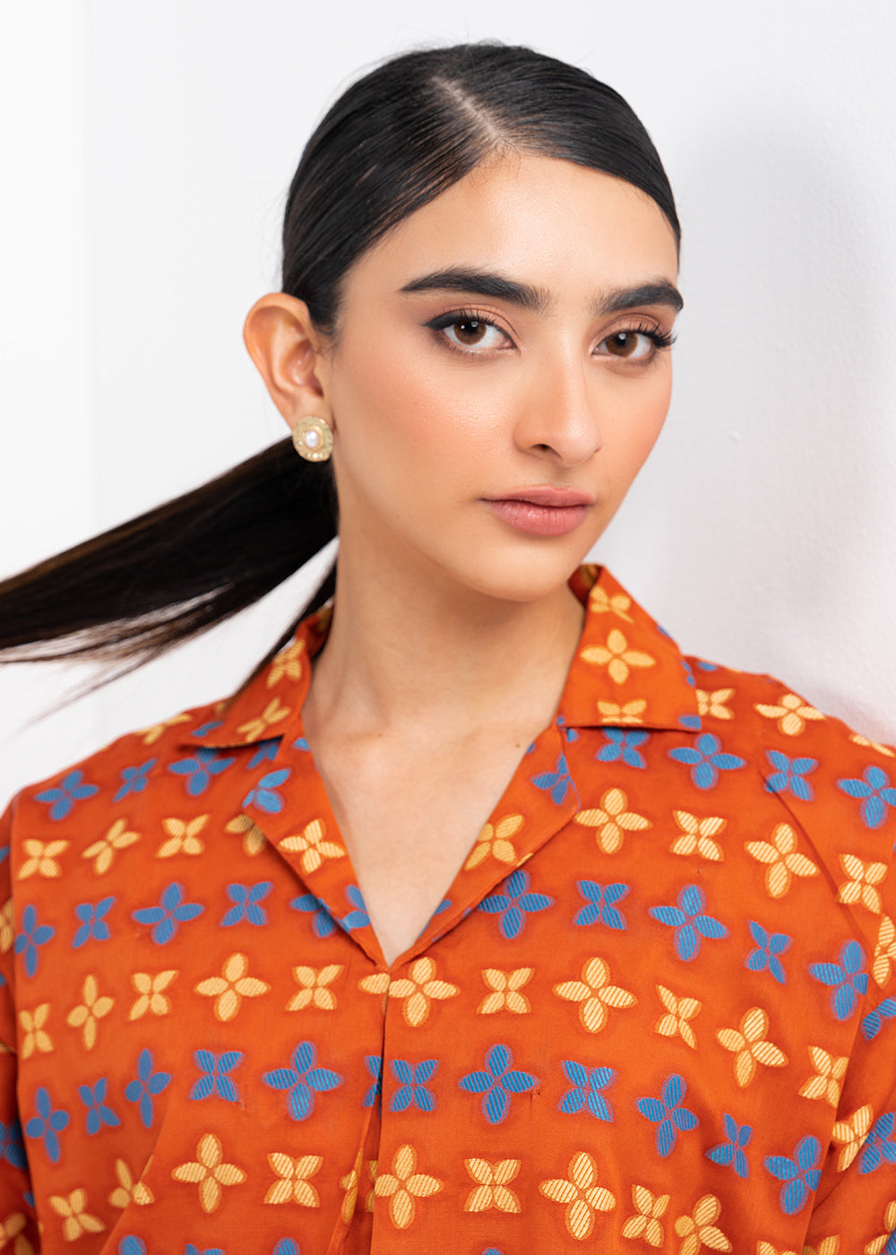 Dyed Jacquard Kurti
