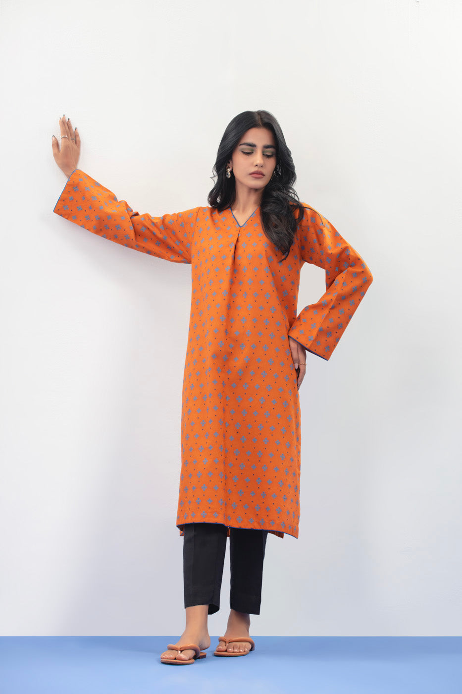 Dyed Dobby Kurti