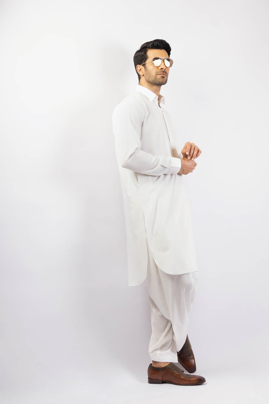 Dyed Cotton Silk Shalwar