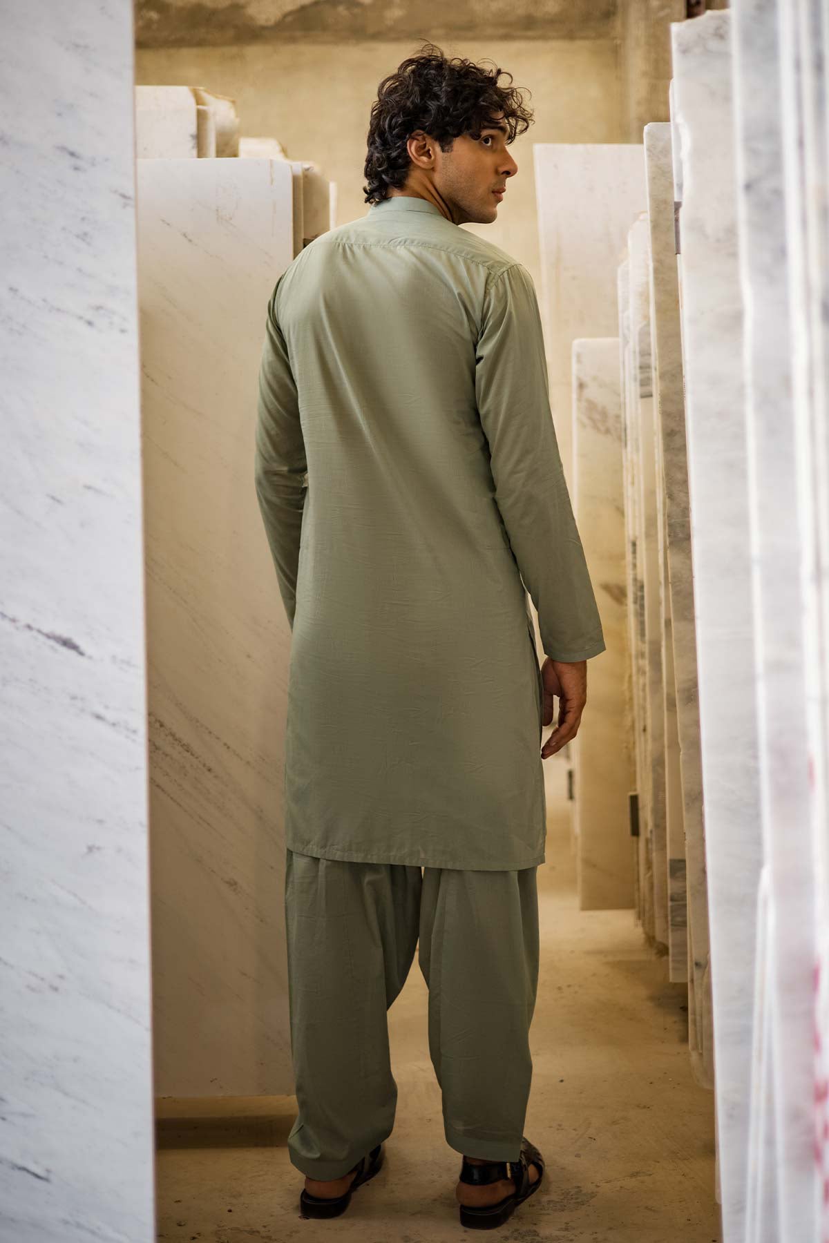 Dyed Embroidered Lawn Kurta Shalwar